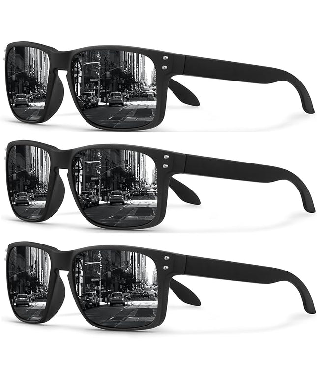KUGUAOK Polarized Square Sunglasses For Men and Women Matte Finish Sun Glasses UV Protection Glasses