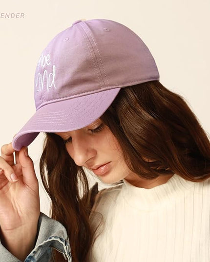 CHOK.LIDS Be Kind Trendy Womens Baseball Cap Unisex Fashion Cotton Polo Style Fun Inspirational Saying Seasonal Headwear