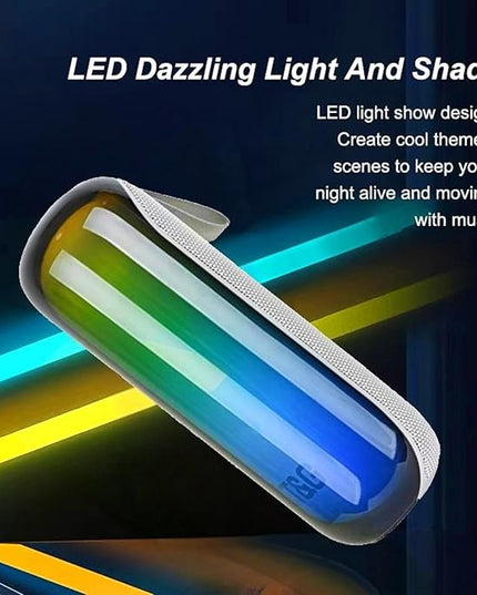 T&G Bluetooth Shower Speaker, Portable Wireless Speaker with Deep Bass & Cool Lights, IPX4 Waterproof, TWS Pairing, Perfect Stocking Stuffer for Men, Women, Teens, Boys & Girls