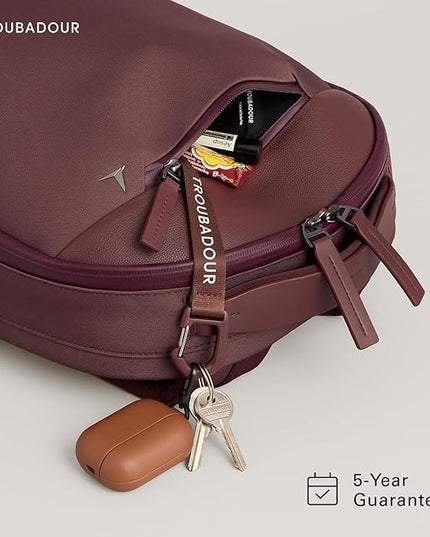 Troubadour Apex 4.0 Compact - 16L Premium Laptop Backpack - Ergonomic & Water Resistant - Designed for Work and Travel - Bronze Red