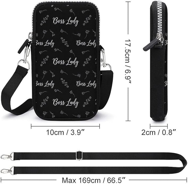 Unisex Small Crossbody Bags, Women Men Portable Adjustable Crossbody Phone Wallet Pouch