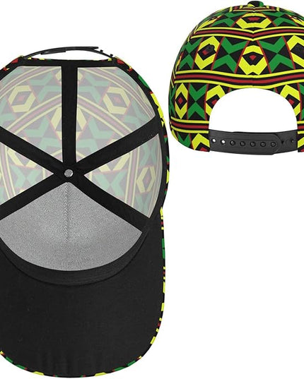 African Ethnic Tribal Style Baseball Cap for Men Women, Fashion Adjustable African Hat Casual Trucker Hats Sun Caps
