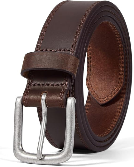 VATAN Men's Genuine Leather Casual Every Day Jeans Belts, Handmade Men Leather Belt with Gift Box
