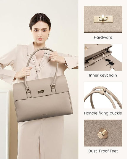 LOVEVOOK Laptop Bag for Women Work Tote Messenger Bag Waterproof Business Office Professional Handbag Shoulder Bag