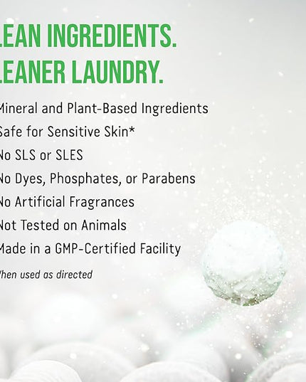 Rockin' Green Laundry Detergent, Plant based, All Natural Laundry Detergent Powder, Vegan and Biodegradable Odor Fighter, Safe for Sensitive Skin (Active Wear 120 Loads - Unscented)