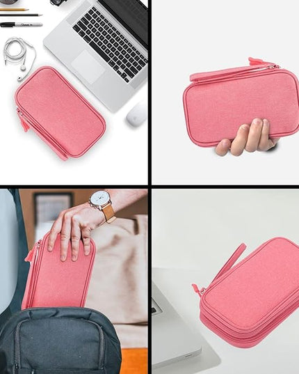 Electronic Organizer Travel USB Cable Accessories Bag/Case,Waterproof for Power Bank,Charging Cords,Chargers,Mouse,Earphones Flash Driver