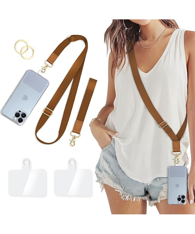 Phone Lanyard Crossbody Strap, Cell Phone Lanyards for Around the Neck Wristlet Shoulder, Wrist Strap for Keys Adjustable Accessories Travel Essentials