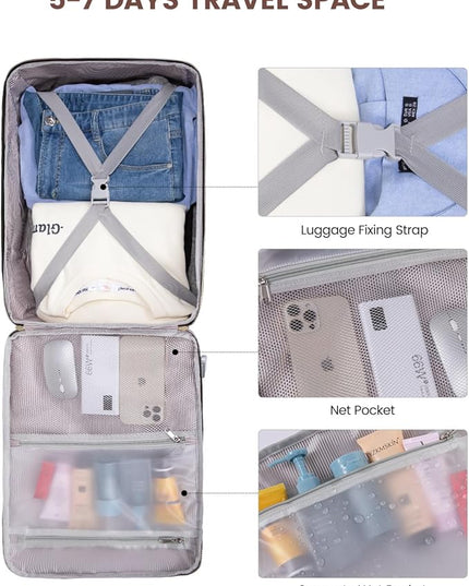 LOVEVOOK 50L Travel Backpack for Women & Men, Airline Approved Carry On Luggage with 3 Packing Cubes, TSA Overnight Bags, Waterproof Personal Item Bag, Weekender Essentials Backpacks fits 17" Laptop