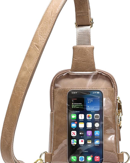INICAT Sling Bag for Women Touchscreen Small Crossbody Cell Phone Purse Fanny Pack