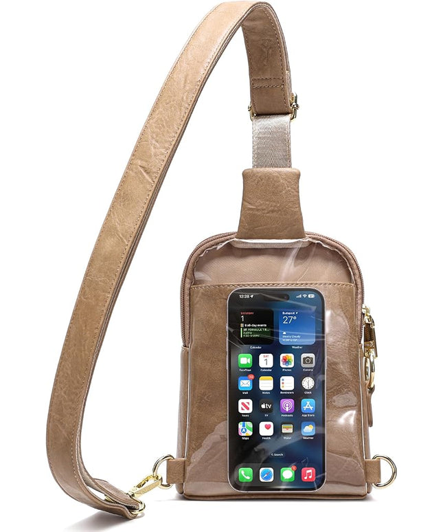 INICAT Sling Bag for Women Touchscreen Small Crossbody Cell Phone Purse Fanny Pack