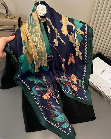 Headscarf Large Square Scarf 35" Fashion Scarves Silk Feeling Hair Wrapping Scarfs Hairscarf BA16