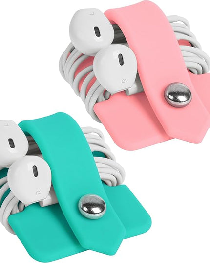Cord Organizer Earbuds Holder Earphone Wrap Earphones Organizer Headset Headphone Earphone Wrap Winder Cord Manager Cable Winder Set of 2
