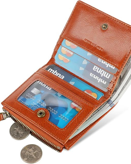 Lavemi Ultra Thin Small Compact Leather Womens Girls Wallets RFID Blocking Credit Card Holder for Women