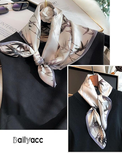 Dailyacc Hair Bandanas Scarf For Women Lightweight Fashion Neck Silk Satin Head Scarves For Sleeping Handbags Scarf