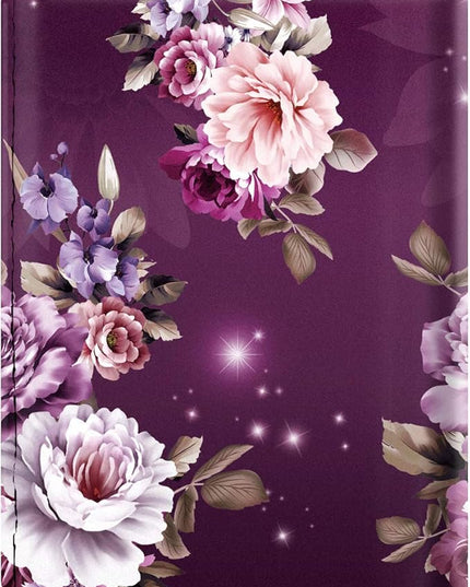 Passport Holder Cover Travel RFID Blocking Passport Cover Rose Gold Cute Flowers Passport Wallet with Elastic Band for Women