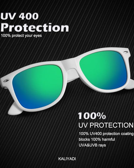 KALIYADI Polarized Sunglasses for Men and Women Matte Finish Sun glasses Color Mirror Lens UV Blocking (3 Pack)