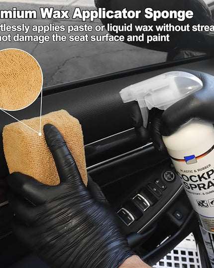 10PCS Car Cleaning Kit, Car Detailing Kit Interior Cleaner, Long Bristle Horse Hair Leather Cleaning Brush, Car Detailing Brushes, Microfiber Cloth & Applicator, Car Cleaning Supplies for Interior