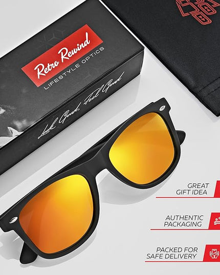 Retro Rewind Polarized Sunglasses for Men and Women - UV Protection Classic Sun Glasses