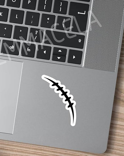 (3PCS) Football Seam Sticker, Sport Stickers - Waterproof Vinyl Decal for Laptop, Water Bottle, Tumbler, Scrapbook, Helmet, Gift for Football Lovers, Football Team Size 3" x 2.5 "