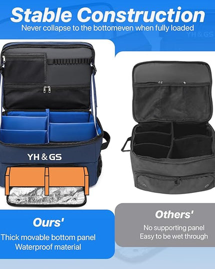 Golf Trunk Organizer, 3 Layer Golf Accessories for Men, 2 Pair Shoes Separate Ventilated Compartment Golf Organizer for Car, Balls, Clothes, Gloves, Accessories Golf Gifts