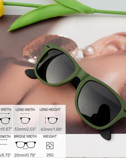 Joopin Square Sunglasses Polarized UV Protection Trendy Designer Sun Glasses Men Women