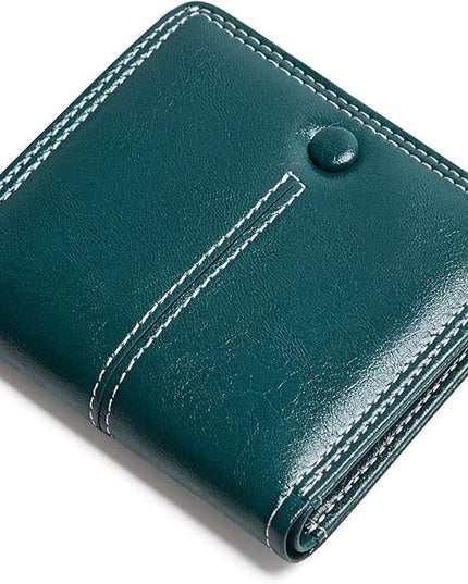 TFKGS rfid wallet women Slim Wallet for Womens wallet small wallets woman Thin Credit Card Holder for women Bifold Compact Pocket Ladies Mini Vegan Leather Blocking Green