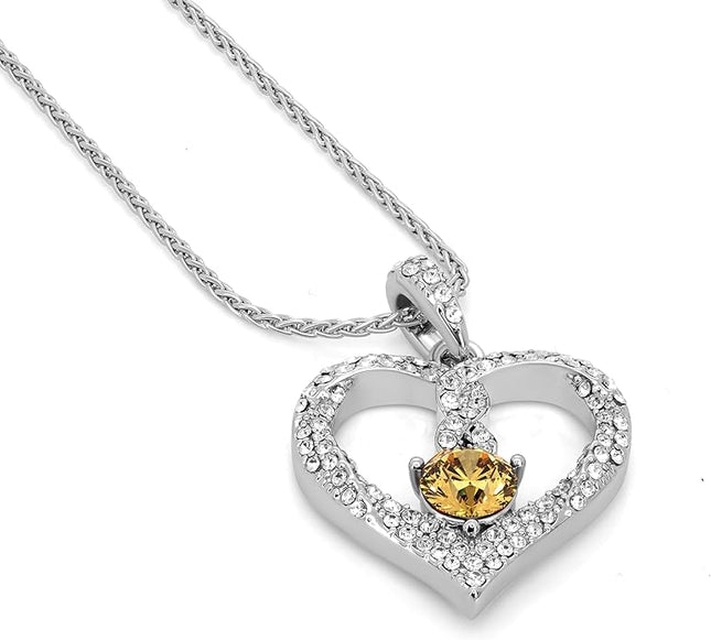 TRYNDI Birthstone Necklace for Women - Infinity 12 Months Birthstone Necklace, Christmas Gifts for Wife, Daughter, Girlfriend, Mom - Mother’s Day, Valentine’s, Anniversary, Birthday Gift for Her