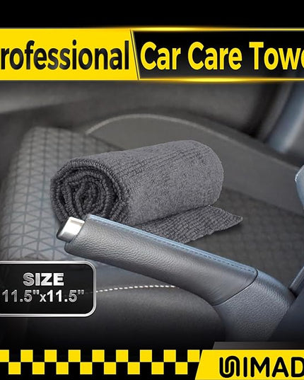 Microfiber Cleaning Cloth, 200 Pack Microfiber Towels for Cars Reusable Shop Rags Bulk Lint Free Cleaning Towels for Car Kitchen Automotive Bar Mechanic Restaurant Garage, 11.5"x 11.5", Grey