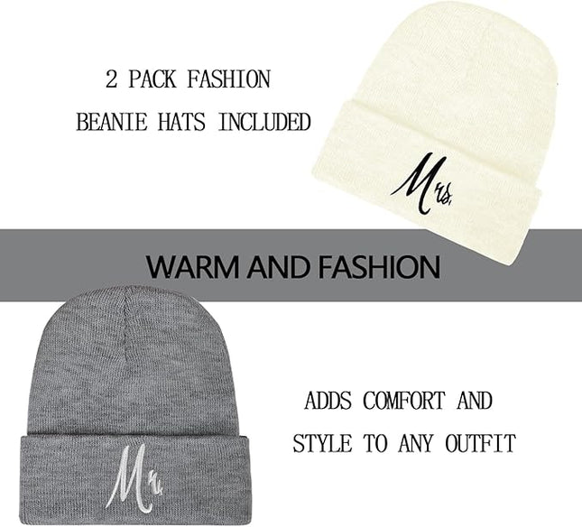 ZOORON 1&2 Pack Beanie for Men Women Slouchy Beanie Hats Winter Knit Caps Soft Ski Hat Unisex