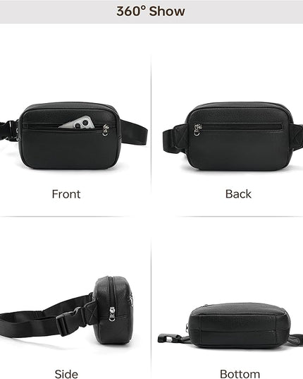 GOINSOUND Fanny Packs Belt Bag For Women Men Everywhere Small Fashion Crossbody Bags Waist Pack Vegan Leather Waterproof Cute Sling Chest Bag For Women