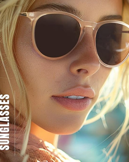 CHBP Polarized Sunglasses for Women Men - Trendy 2025 Vintage Classic Retro Round Mirrored Lens Designer Style
