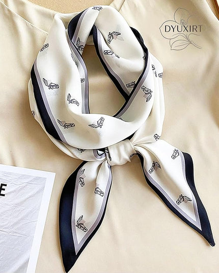 Head Scarf Purse Handle Neck Satin Hair Scarfs For Bag Lightweight Silky Long Thin Women's Fashion Scarves 59 * 5.9”