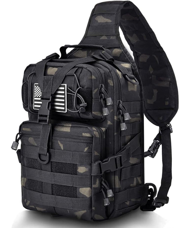 HAOMUK Tactical Sling Bag Pack Military Rover Shoulder Sling Backpack EDC Molle Assault Range Bag