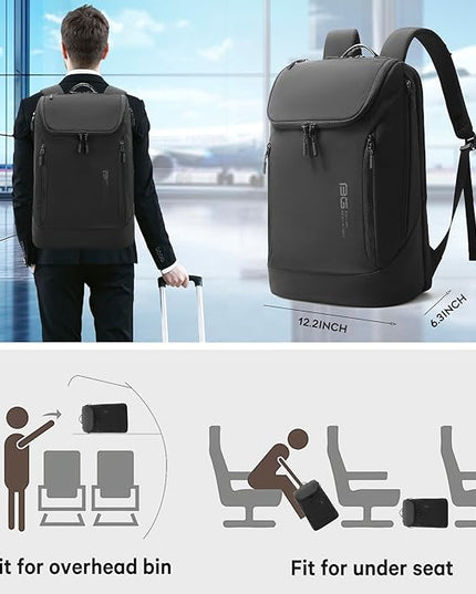 BANGE Commute backpack can hold 15.6 inch laptop,Flight approved carry on backpack for men and woman