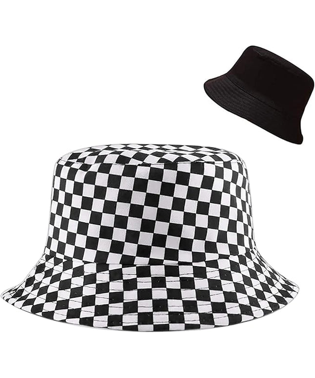 Malaxlx Unisex Bucket Hat Beach Sun Hat Aesthetic Fishing Hat for Men Women Teens, Reversible Double-Side-Wear