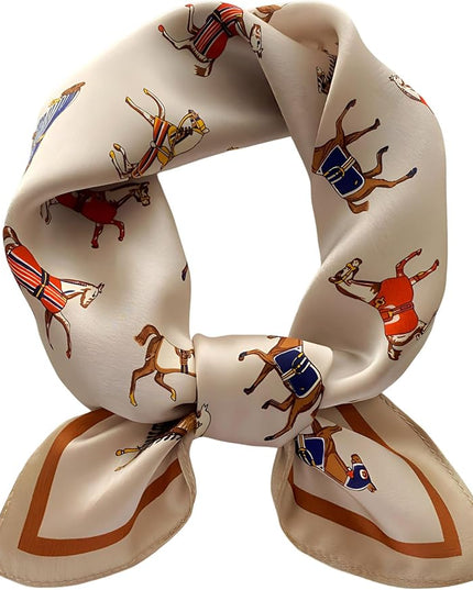 100% Mulberry Silk Scarf for Women Hair Lightweight Square Neckerchief Wrap For Head Scarves 21"