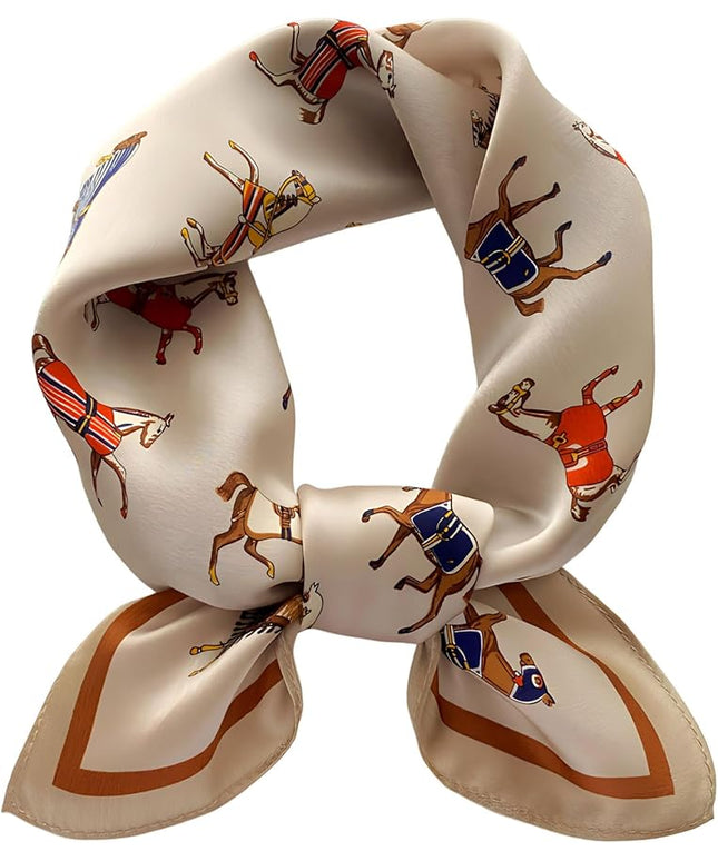 100% Mulberry Silk Scarf for Women Hair Lightweight Square Neckerchief Wrap For Head Scarves 21"