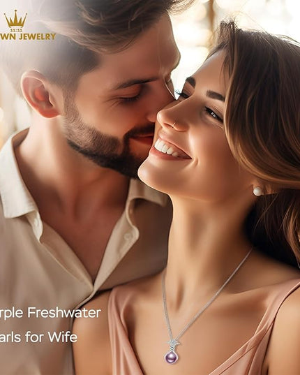 Gifts for Wife Women Anniversary -Pearl Necklace -Mom Girlfriend Her Fine Jewelry Mothers Day Valentines Christmas Birthdays Gift