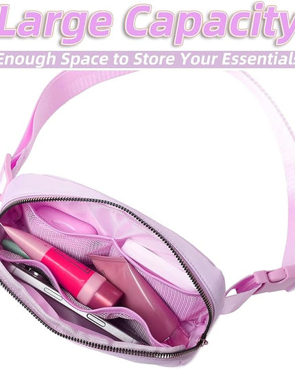Belt Bag for Women, Cross Body Fanny Pack Fashion Waist Packs Everywhere Belt Bag with Adjustable Strap Gifts for Teen Girls Women Men (Lavender)