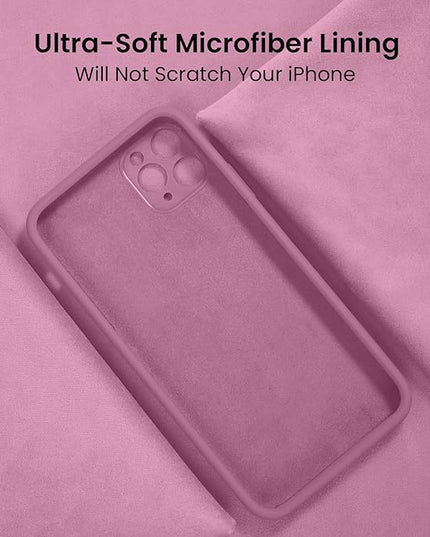 FireNova Designed for iPhone 13 Pro Max Case, Silicone [Camera Protection] Phone Case with [2 Screen Protectors], Soft Anti-Scratch Microfiber Lining Inside, 6.7 inch, Lilac Purple