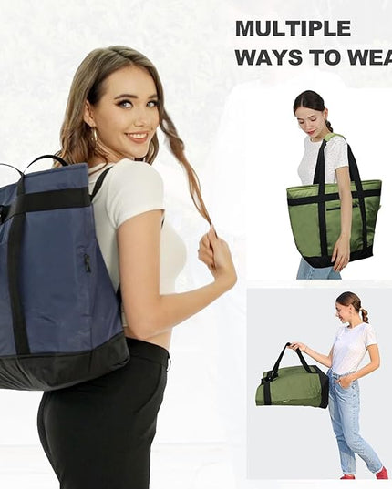 BeeGreen Cooler Bag Soft Leakproof Insulated Tote with Zipper for Beach Travel Grocery
