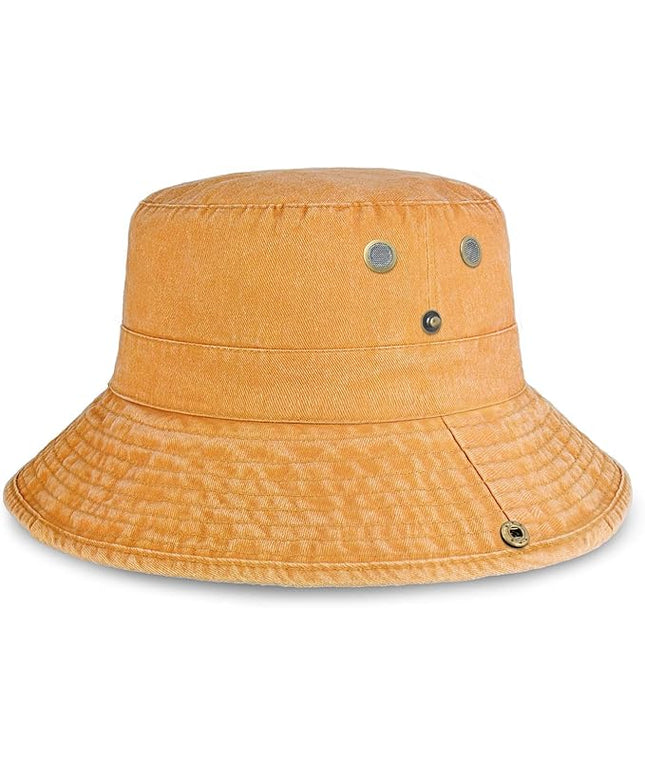 Hot Summer Bucket Hat - Trendy Cotton Sun Hat for Beach, Golf, Fishing - Fun Outdoor Vacation Boonie for Men and Women