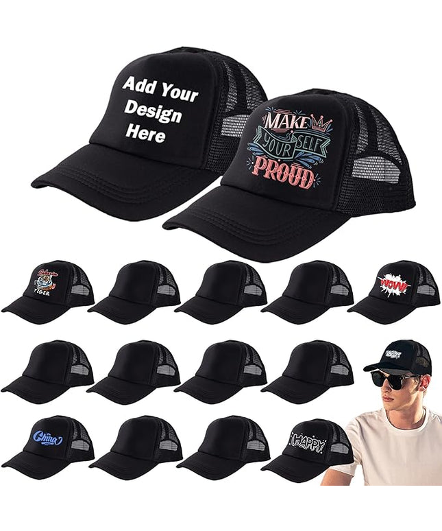 LYDTICK 15 Pack Trucker Hats Bulk Sublimation Blanks Wholesale Mesh Baseball Cap DIY Custom Hats for Men Women