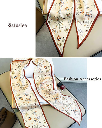 Purse Scarf For Handbags Head Scarves For Women's Hair Bags Scarfs Long Skinny Scarves Fashion Silky