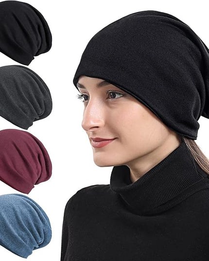Senker Fashion Slouchy Beanie Hats for Women Men, Chemo Headwear Cotton Beanies Soft Lightweight Chemo Skull Cap Elastic