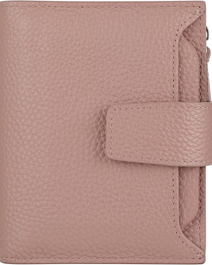Lavemi Small Compact Women Wallet RFID Blocking Genuine Leather Bifold Purse with ID Windows