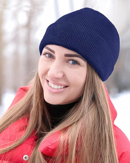 SATINIOR 50 Pack Winter Hats Bulk Beanies Unisex Knit Skull Caps Warm Stocking Hat for Adults Homeless