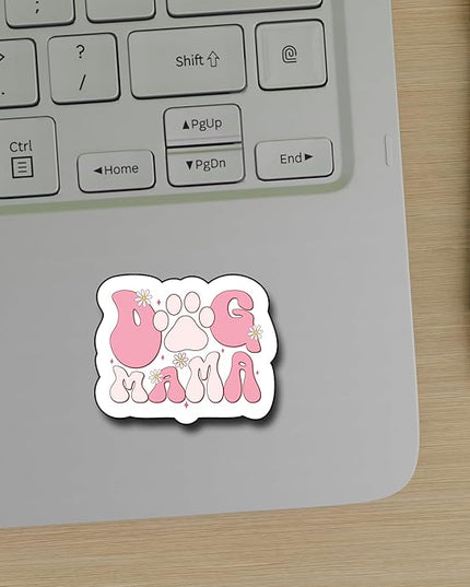 (3Pcs) Dog Mama Sticker, Decal Gifts Mom Decorate Books Laptop Phone Water Bottles Kindles Stickers Tumbler Sticker Waterproof Vinyl Decorate Sticker 3" Inch