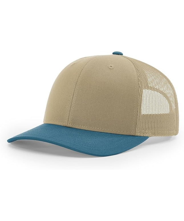 Richardson 112 Trucker Hat - Premium Adjustable Snapback Hat - Structured Six Panel Richardson Blank Caps