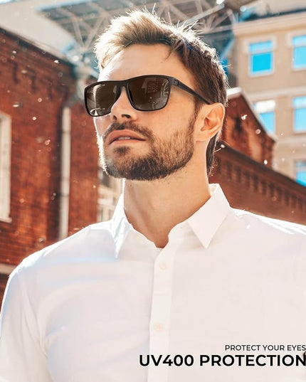 KALIYADI Polarized Sunglasses for Men, Lightweight Sun Glasses with UV Protection for Driving Fishing Golf
